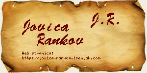 Jovica Rankov vizit kartica